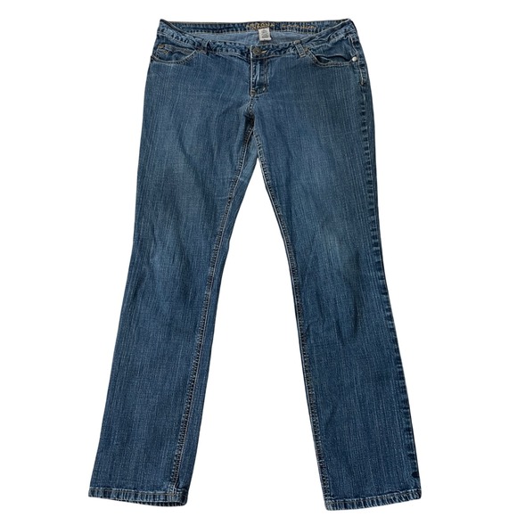 Arizona Jean Co Womens Jeans Size 17 Long Denim Blue - Picture 1 of 11